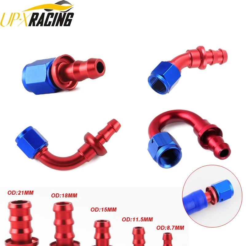 universal quick push on lock reusable hose end fitting Oil Fuel Line