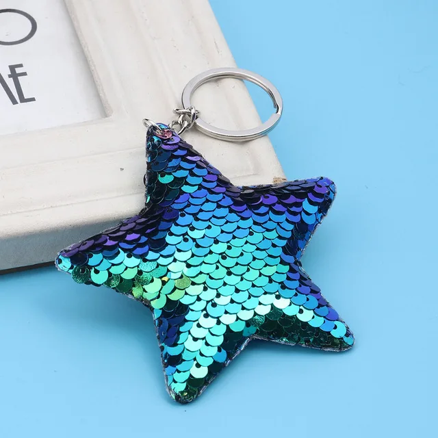 Doreen-Box-PVC-Paillette-Sequin-Keychain-Keyring-Pentagram-Star-Dull-Silver-Blue-Red-Color-Couple-Key.jpg_640x640