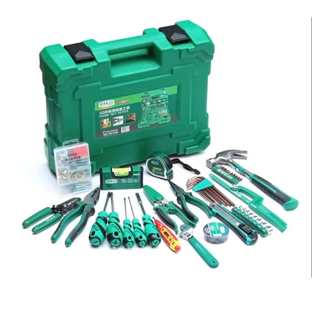 

LA105050 50PCS multi-function lithium drill portable impact drill repair home rechargeable hand drill combination set