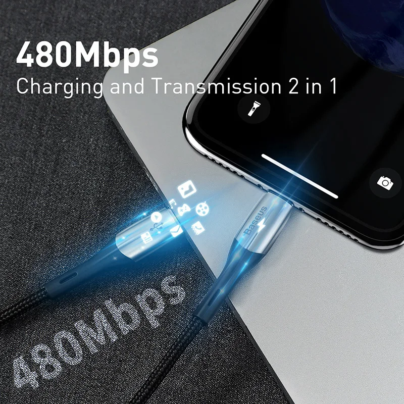 Baseus 18 Вт USB кабель type C к ip-порту для iPhone samsung Xiaomi PD кабель для быстрой зарядки USB-C зарядное устройство кабель для мобильного телефона type-C