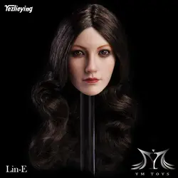 YMTOYS 1/6 масштаб Lin Женский Глава Sculpt E коричневый Хайтопы длинные волосы Fit 12 ''бесшовные TBleague Jiaodoll фигуры горячие Sideshow