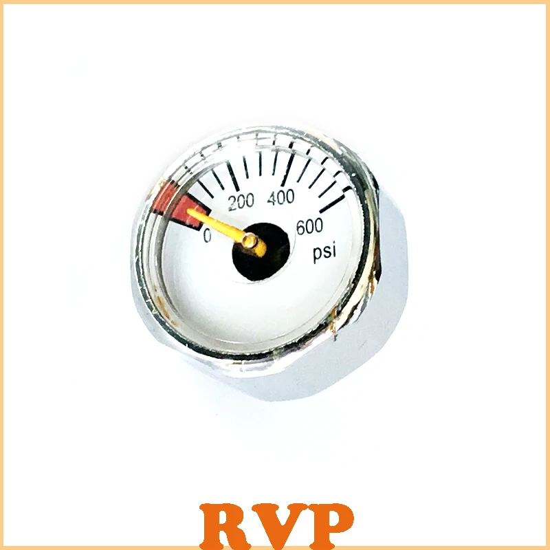

New PCP Paintball Gauge 1 Inch Mini Pressure Gauge 1/8NPT Back Connection 600PSI 1lot=2pcs Free Shipping