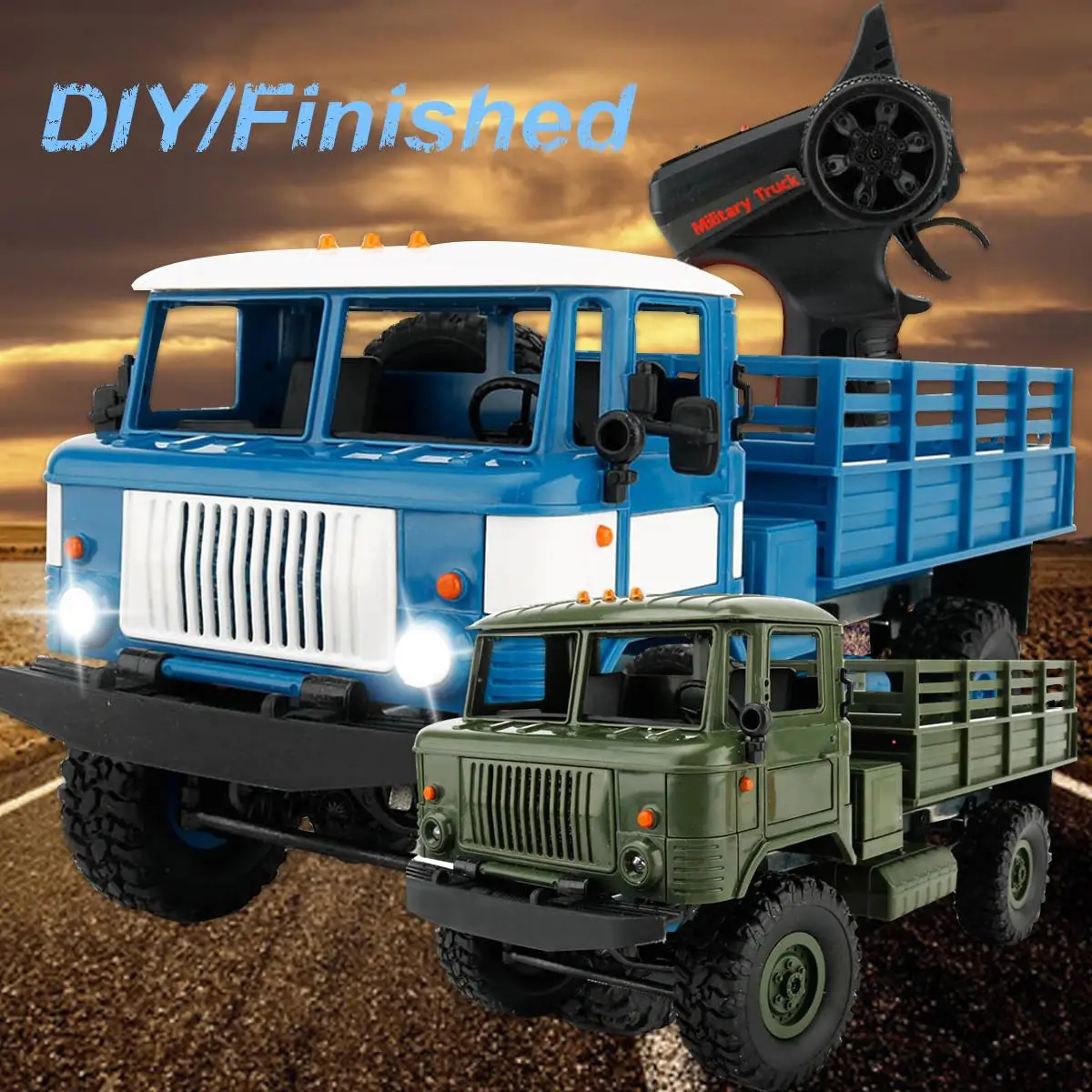 

DIY/ Finished 1:16 4WD RC Military Truck Buggy Crawler Off Road Car 2CH RTR Toy