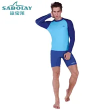Быстрое высыхание Для мужчин Гидрокостюмы мокрого типа Рашгард из лайкры УФ-защита от солнца Для мужчин купальники одежда боди рубашка спортивный топ для дайвинга Серфинг Tee