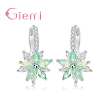 Модные романтические серьги-гвоздики в виде цветка с кубическим цирконием для девушек, женские вечерние серьги на день рождения, ювелирные изделия