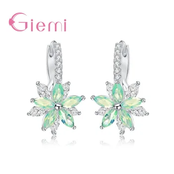 

Fashion Girl Boucle Foreille Femme Romantic Stud Earrings Flower Cubic Zirconia For Women Party Girls Birthday Earings Jewelry