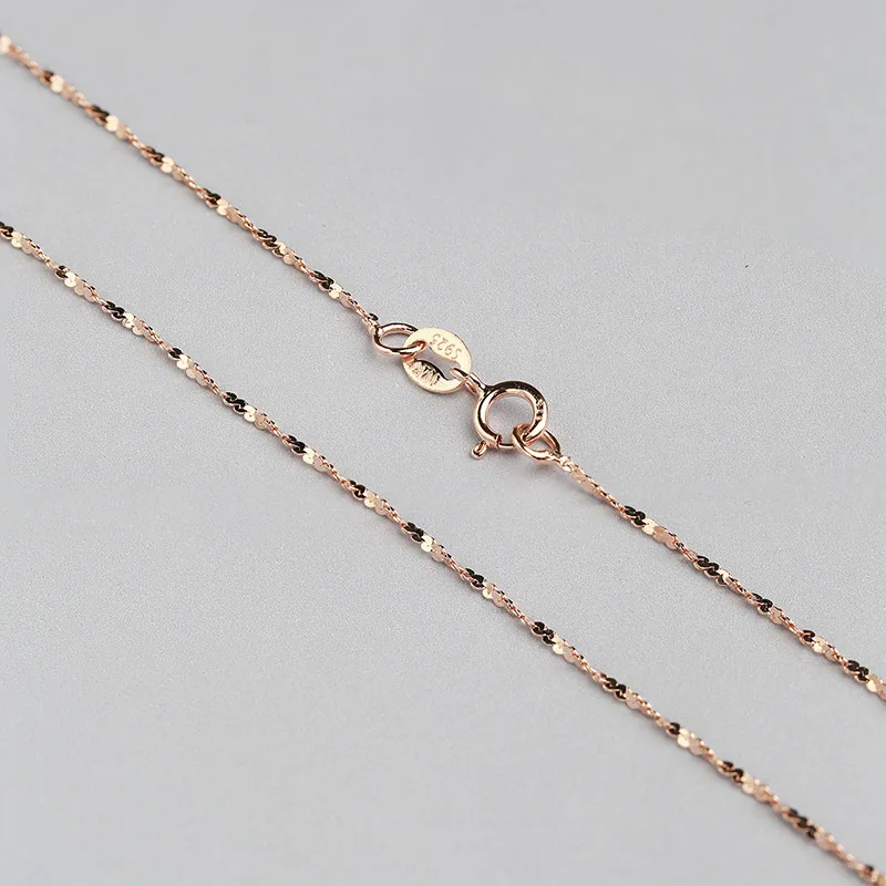 Звездное Блестящий 1,2 мм стерлингового серебра, сплошное ожерелье 925 ожерелье в виде Италии 16& 18 дюймов белый/розовое/желтое золото Цвет