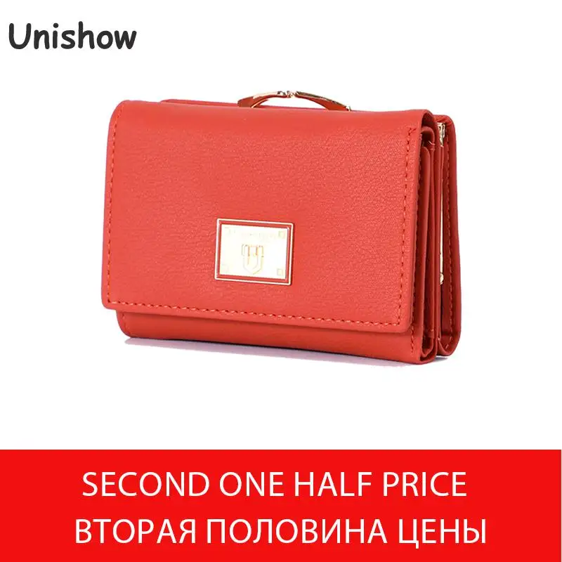 Unishow, Женский кошелек, маленький, тройной, женский, кошелек с замком, Женский кошелек, клатч, короткий, для девушек, кошелек для монет, Forever Young, кошелек, сумка