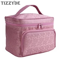 Peony Floral Big Cosmetic Bag Women Waterproof Professional Toiletry Kit Wash Necessaire Travel Organizer Make up Bags SZL63 2