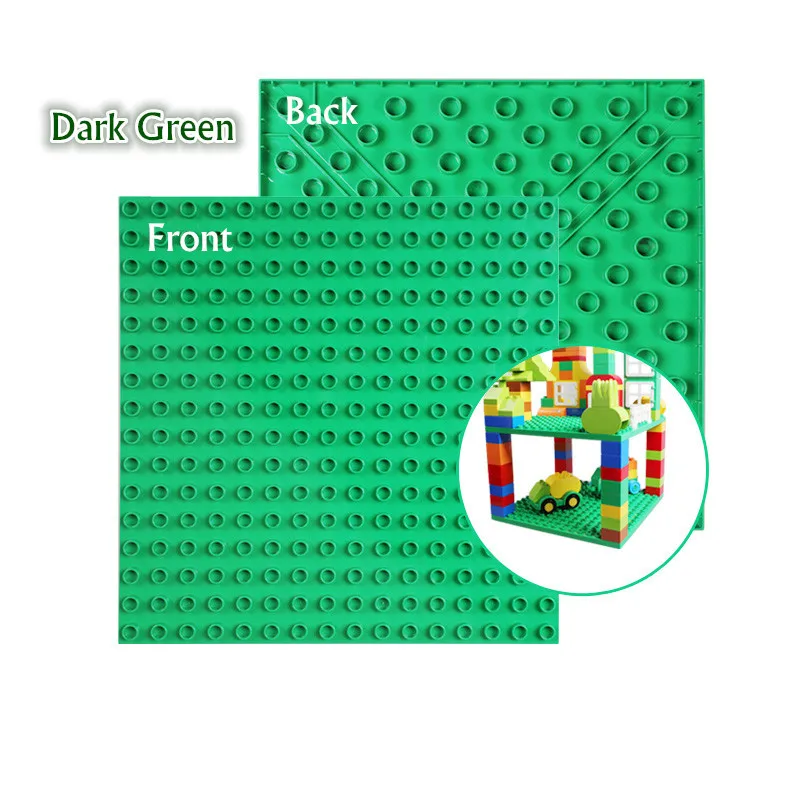 25X25CM-Double-Side-Base-Plate-Compatible-Duploed-Blocks-16-16-Big-Dots-Baseplate-Educational-Building-Blocks