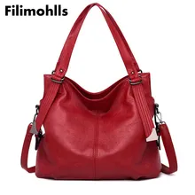 Новая модная женская кожаная сумка, женская сумка через плечо из натуральной кожи, Женская Большая Сумка-тоут, черная/красная F-414