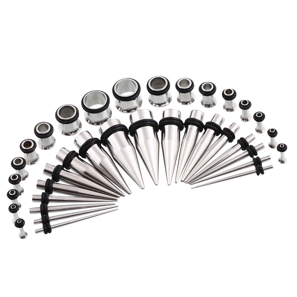

JUNLOWPY 316l Steel Tapers and Tunnels Ear Stretching Kit Gauges Gauging Plugs Body Jewelry 10 set Acrylic 0g taper 00 Gauges