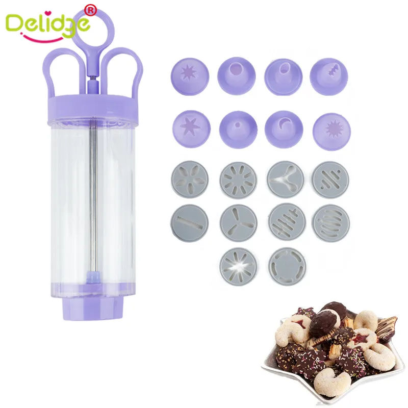 Buy Delidge 18pcs/set Cookie Press Gun Plastic Biscuit