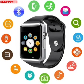 

Free Shipping fashion men and women A1 smart watch Bluetooth Sport Pedometer with SIM / TF card Smartwatch For Android