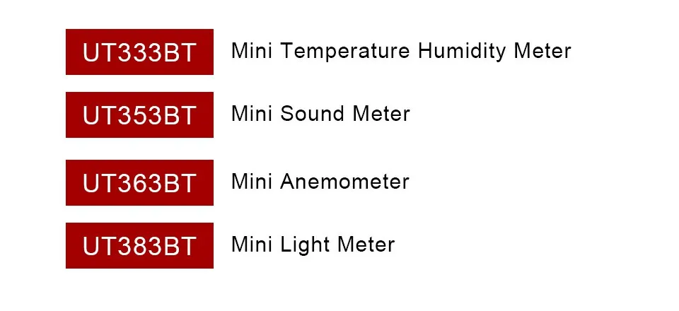UNI-T UT333BT UT353BT UT363BT UT383BT цифровой измеритель влажности мини-анемометр светильник Люкс Цифровой измеритель звука