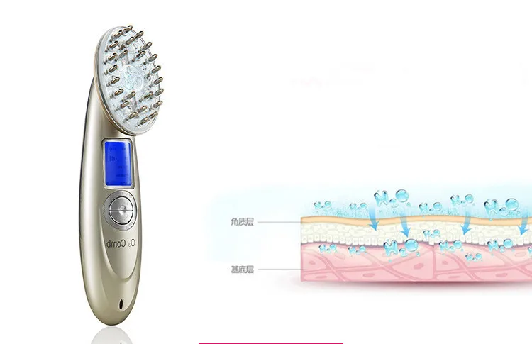 От выпадения волос Расческа rf EMS медсестры светодиодный фотонный лазер стимулирует волосы отрастающая щетка головы ремонт головы Массажер для волос