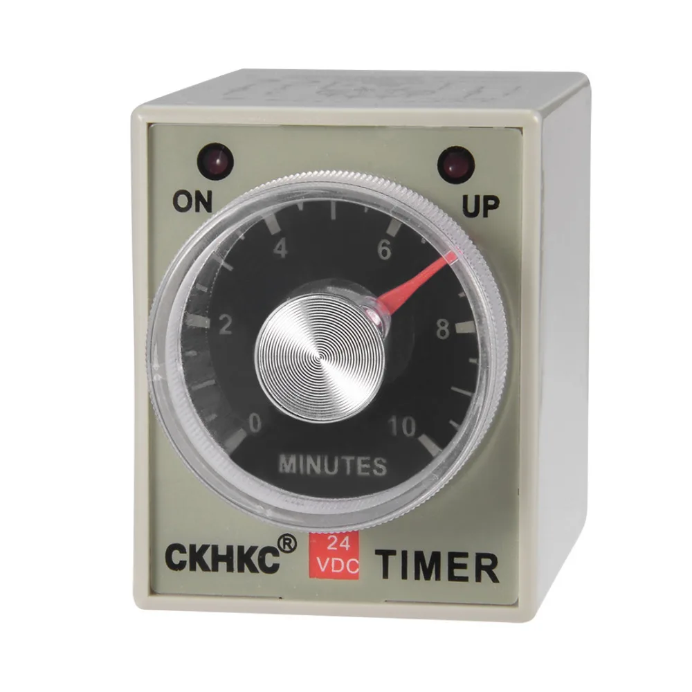 

Uxcell DC 24V 10M 8 Terminals Relays Range Adjustable Delay Timer Time Relay Electrical Equipment AH3-2 Power Supplies Relay