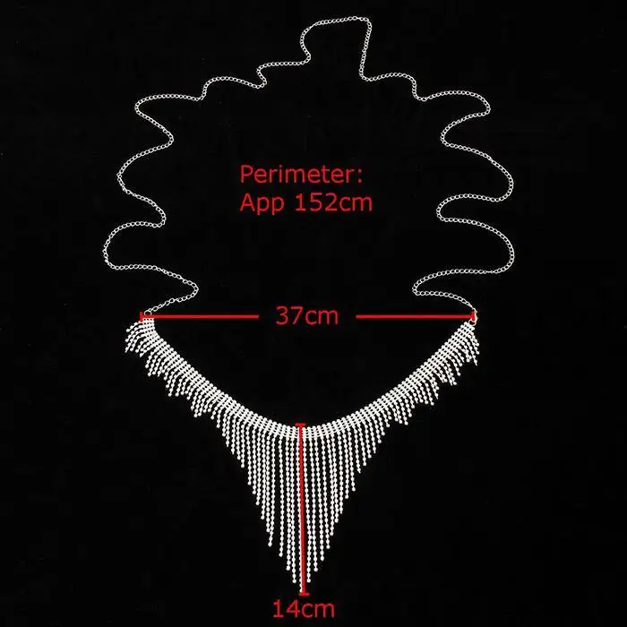 Fanala Повседневная Геометрическая цепочка со стразами для тела, ювелирная Сексуальная цепочка с кисточками, ювелирная цепочка на талию, Женская цепочка