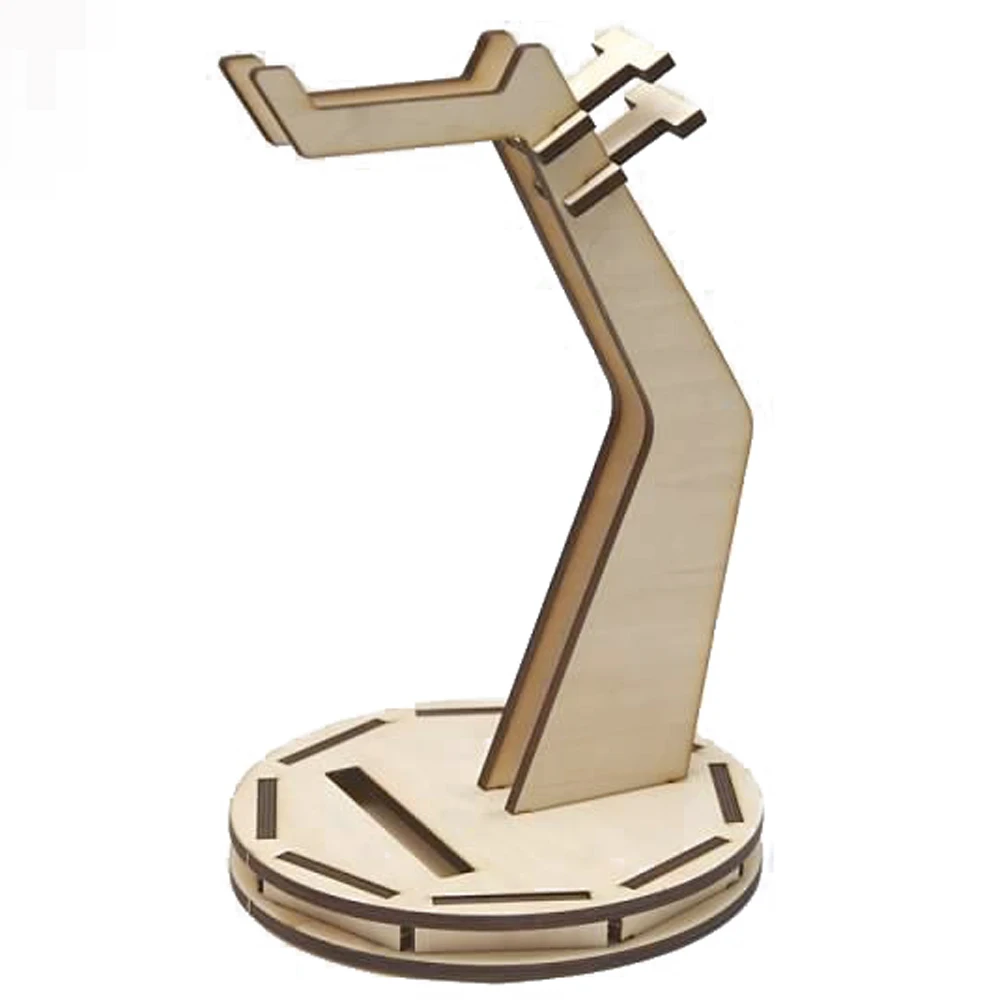 Us 967 12 Di Sconto1 Pezzo Da Tavolo Fai Da Te Sound Station Laser Classico In Legno Del Dj Della Cuffia Del Basamento Auricolare Staffa Di