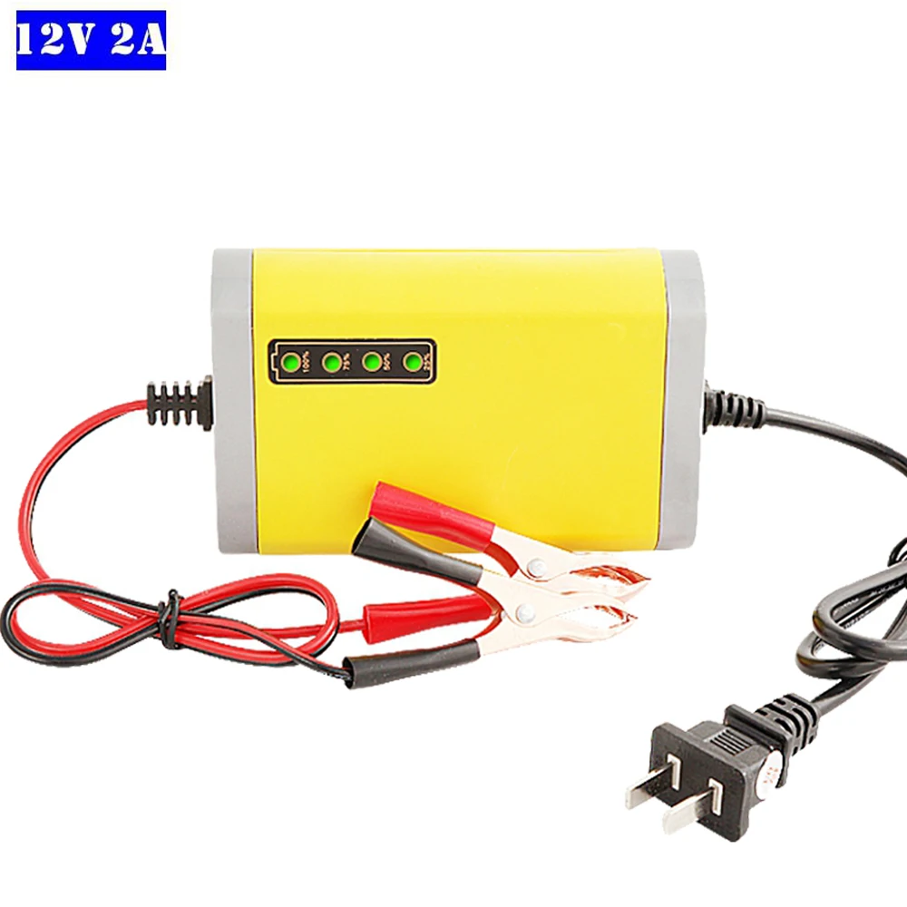 

Car Motorcycle Battery Charger 12V 2A Full Automatic Lead Acid Dry Wet Smart LCD Display Charging 12V 5AH 7AH 12AH 14AH 20AH