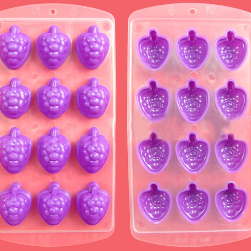 

Simple Fashion Ice Cube Molds Silicone Apple/Grape/Orange/Lip Shape Frozen Popsicle DIY Making Ices Mould Cooking Tools QJ888