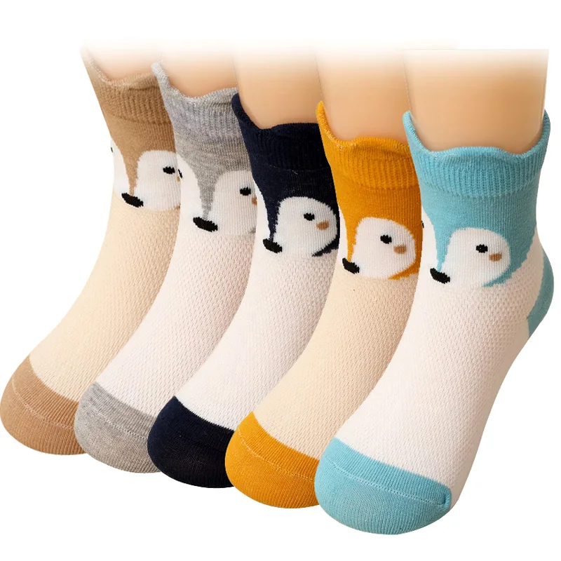 5 Pairs/Lot Kids Socks Fox Style for Boys Girls Children Spring Summer ...