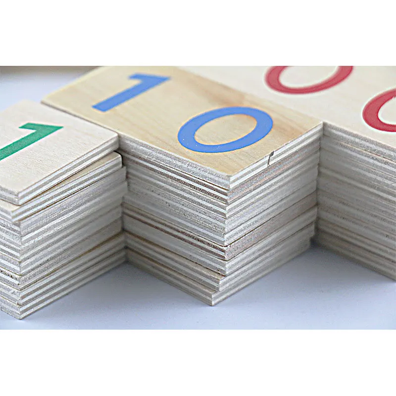 Wooden Montessori Toys Math 1-9000 Number Cards Materials Educational Early Learning Toys For Girls Birthday Gift ME2444