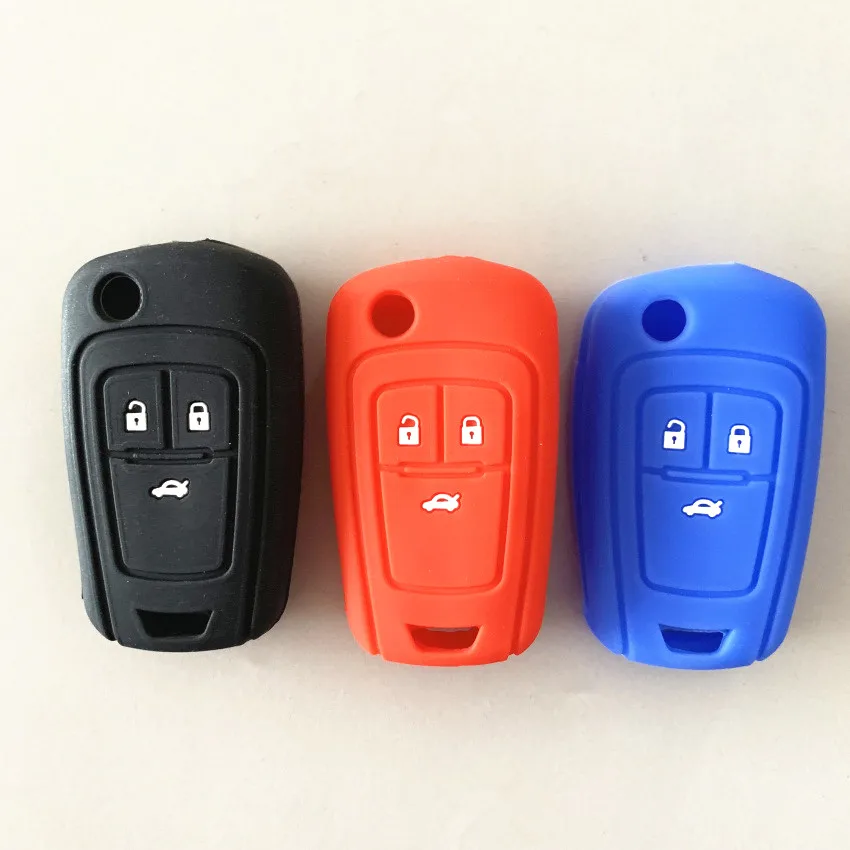 

Silicone car key cover case set For Chevrolet Cruze 2013 Spark Onix Silverado Volt Camaro Aveo Sonic remote keychain accessories