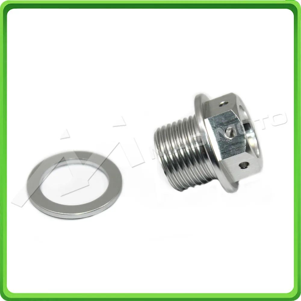 Magnetic Oil Drain Plug M14x1.5mm 14 1.5mm Engine Oil Drain Sump Bolt For DUCATI PANIGALE 899 959 1199 1299 All Years Silver (5)