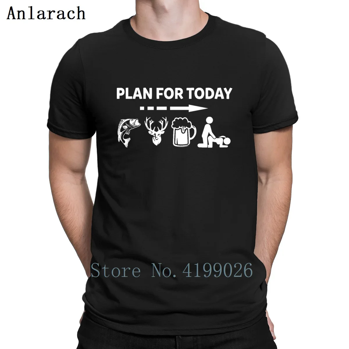 

Plan For Today Fishing Hunting Beer Drinking T Shirt Summer Style Branded Character Fitness Clothing S-3xl Cute Clothing