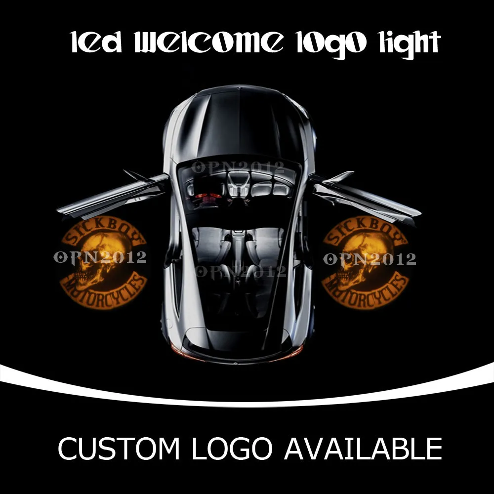 

Car Door LED Logo Light Welcome Laser Projector Ghost Shadow for Sick Boy Motorcycle Puddle Light Step Courtesy Lamp 2018