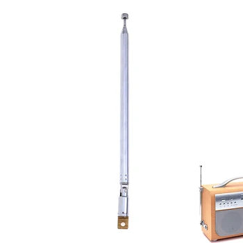 

7 Sections Telescopic Antenna Aerial for Radio TV silver Expanded total length 765MM new
