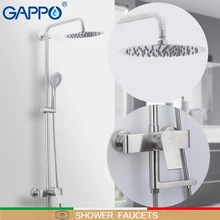 GAPPO baterie prysznicowe ze stali nierdzewnej prysznic kran zestaw do montażu na ścianie prysznic zawory mieszające powierzchni kran torneira do banheiro