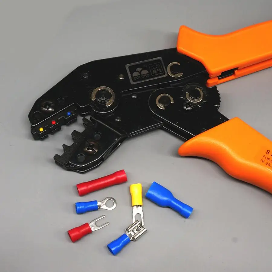 

Insulated Terminals Crimping Tool Plier Crimper 0.25-2.5mm2 AWG 24-4