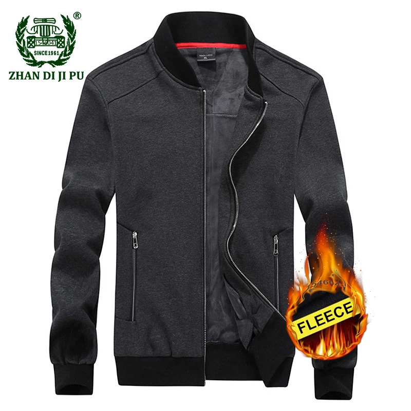 

2018 Super Big Size XXL-8XL Men's winter fleece thick army green coat man casual brand cotton gray afs jeep jacket black coats