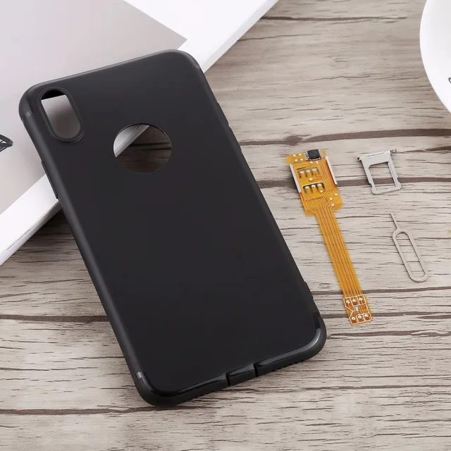 Special Offers For iPhone X 2 in 1 Dual SIM Card Adapter + Back Case Cover + SIM Card Tray + SIM Card Pin Card Adapter Case Single Standby Special Offers For iPhone X 2 in 1 Dual SIM Card Adapter + Back Case Cover + SIM Card Tray + SIM Card Pin Card Adapter Case Single Standby
