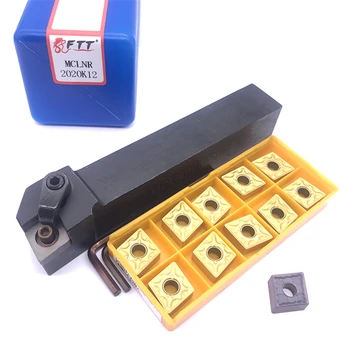 

1pcs MCLNR2020K12 Turning holder +11pcs CNMG120408 Inserts lathe carbide CNC turning tools lathe External Turning Tool