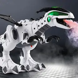 Дети 42,5x25 см удивительные электронные механические птерозавры модель Электрический спрей динозавр умный ходячий Свет Звук робот игрушка