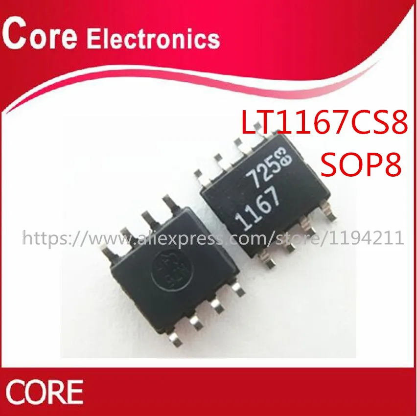 LT1167CS8 LT1167 1167 лапками углублением SOP 8 IC 5 шт./лот|Интегральные схемы| |