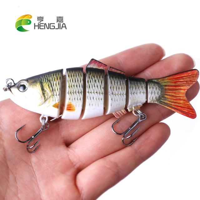 HENGJIA 1PC hard plastic mutil jointed minnow fishing lures