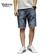 Лето г. шорты для женщин для мужчин бренд темно синие джинсовые шорты хлопок мужчин's повседневные Прямые шторы джинсы увеличива