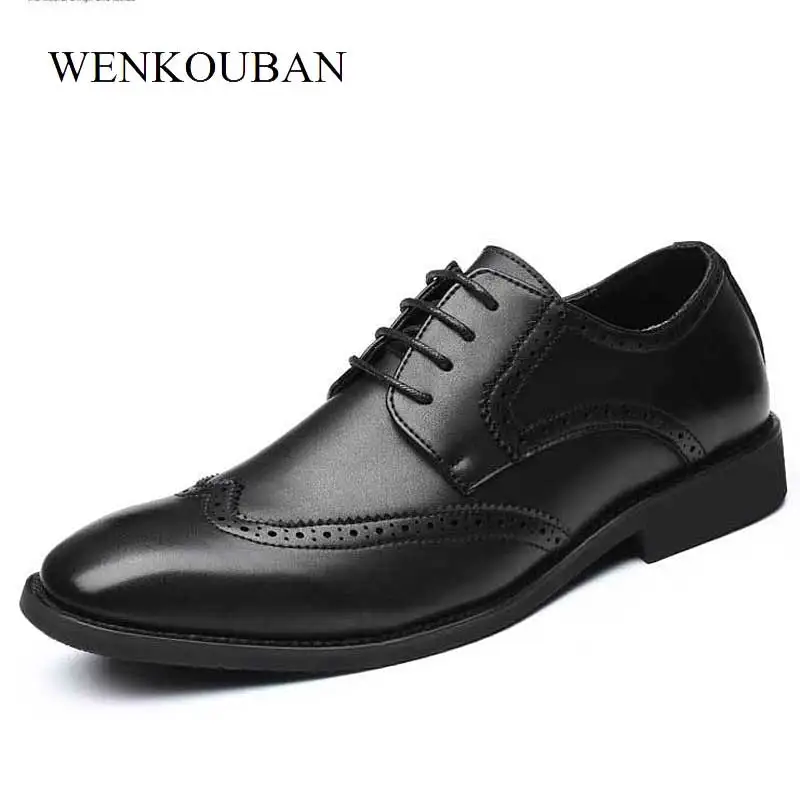 

Pointed Toe Dress Shoes Men Business Oxford Shoes Breathable Leather Shoes Men Flats High Quality Soft Formal Zapatos Hombre