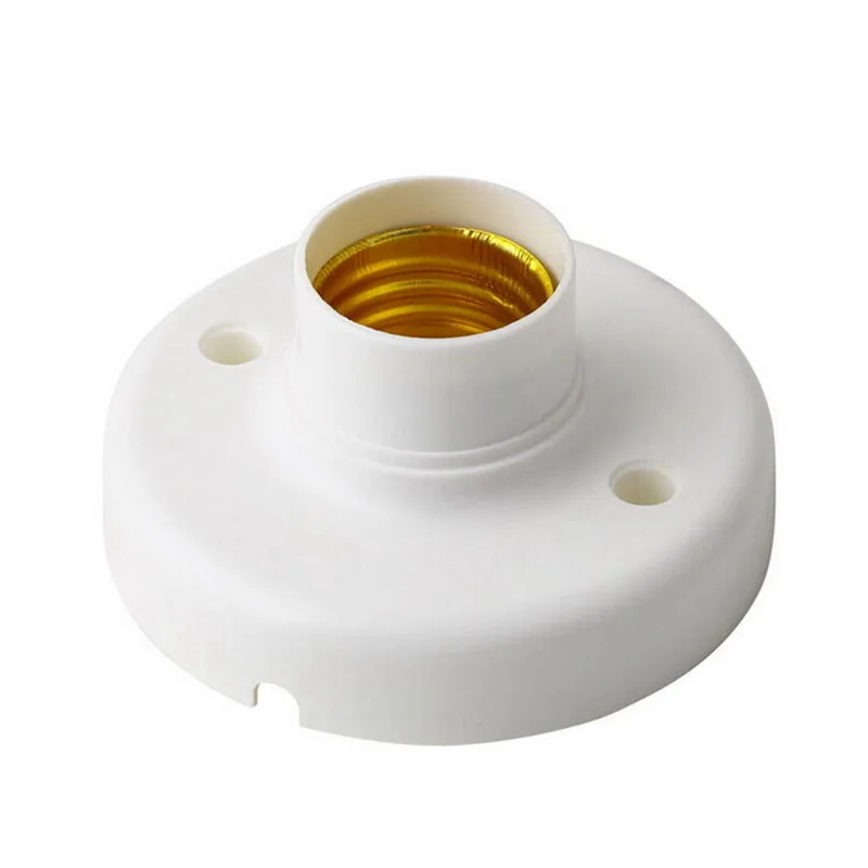 

1pcs white E27 lamp holder Round Lamp Bulb Socket Bases White lamp holder For LED Bulbs Install
