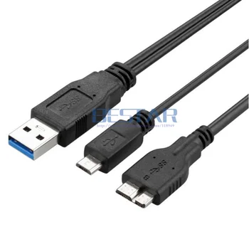 

USB 3.0 AM A Type Male To micro B USB 3.0 Male + Micro USB 2.0 5pin Male Y Cable For hdd M3 Portable ADATA