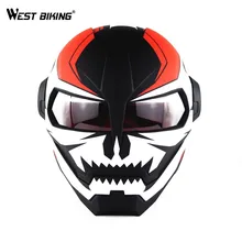WEST BIKING Bicycle Full face Helmet Cool Motorcycle Helmet Adjustable Size Retro Style Riding Cycling Personalized