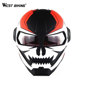 

WEST BIKING Bicycle Full-face Helmet Cool Motorcycle Helmet Adjustable Size Retro Style Riding Cycling Personalized Helmet