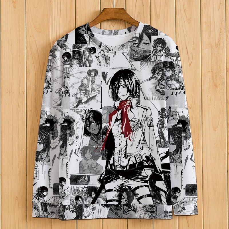 

Attack on Titan Sweatshirt anime Sweatshirts and Pullovers unisex streetwear long sleeve Hoodies casual Sweatshirts Blouse