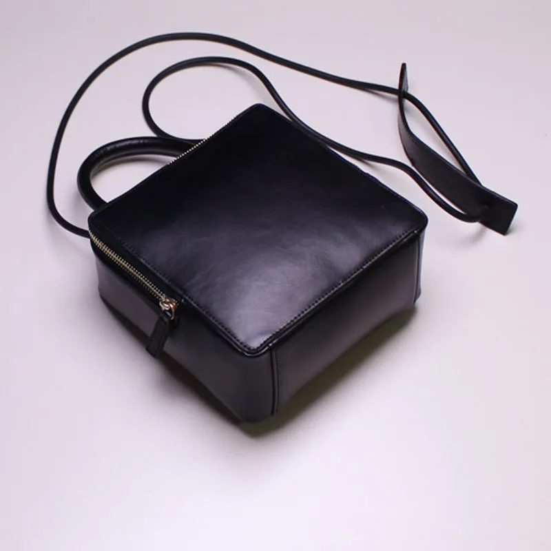 BENVICHED Женская мини-сумка из натуральной кожи крупного рогатого скота Новая модная белая сумка на одно плечо сумка в стиле ретро маленькая квадратная сумка c390