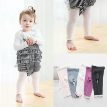 Колготки для маленьких девочек от 0 до 24 месяцев, с набедренным верхом, подгузники, колготки, хлопковое кружево, штаны