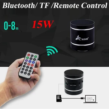 

New Adin D5+ Portable Mini 15W Bluetooth Vibration Speaker 3.5mm Audio in/out BT4.0 Wireless Vibrating Speaker With TF FM Radio